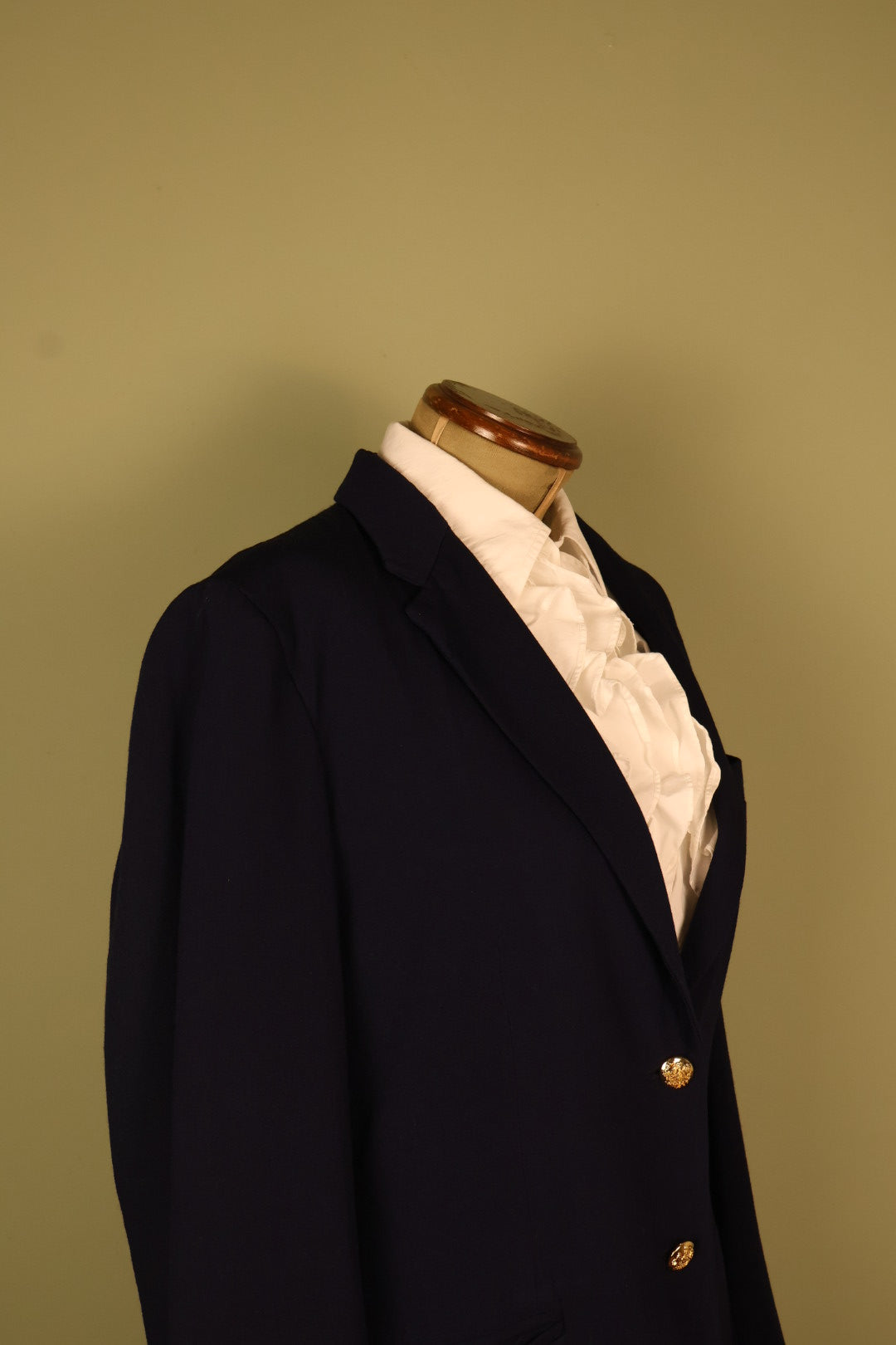 Ralph Lauren Navy Blue Vintage Blazer with Gold Accents