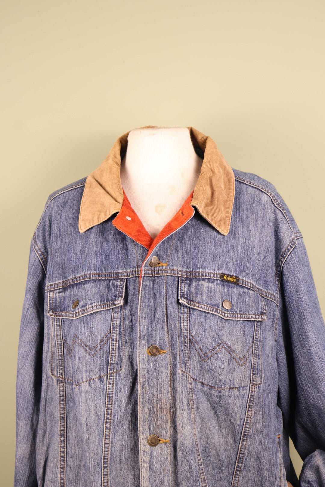 Vintage Wrangler Denim Trucker Jean Jacket Blanket Lined