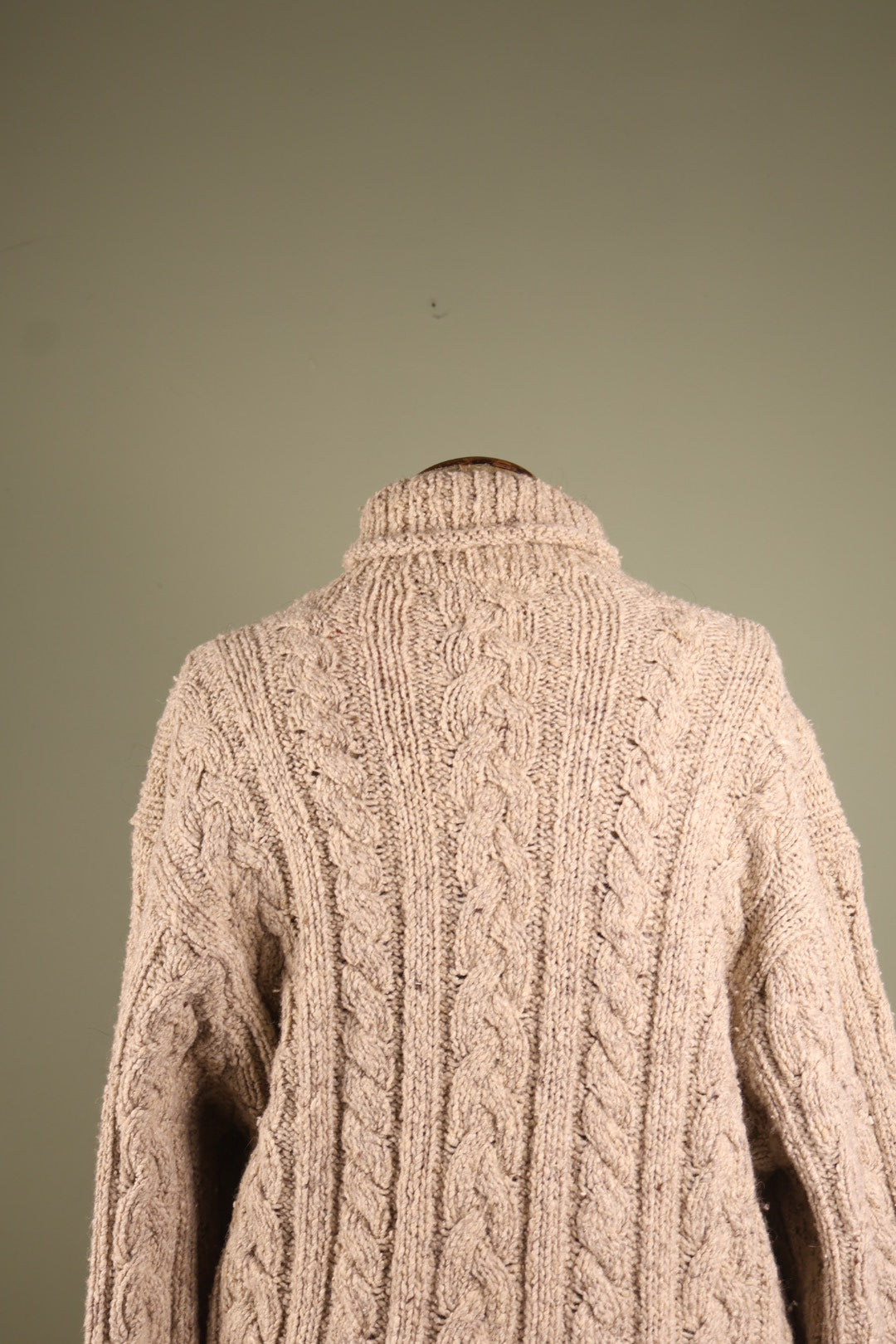 Ralph Lauren Aran Cable Knit Cream Turtleneck Jumper