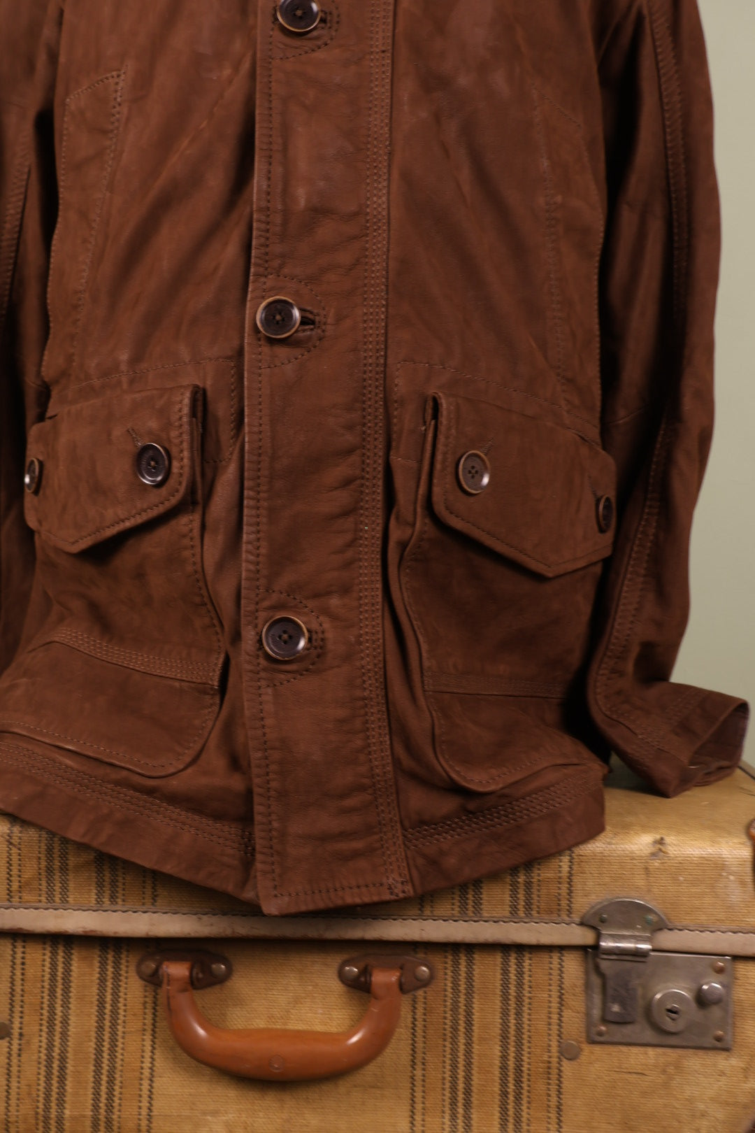 Timberland Vintage Brown Suede Leather Jacket Coat