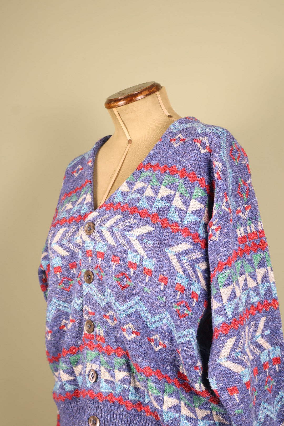 Vintage BluSport by Blumarine Aztec Knit Cardigan