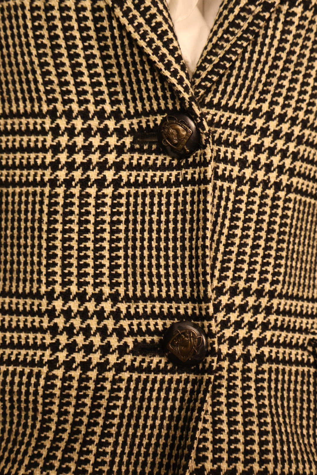 Ralph Lauren Vintage Wool Blend Check Ticket Pocket Jacket
