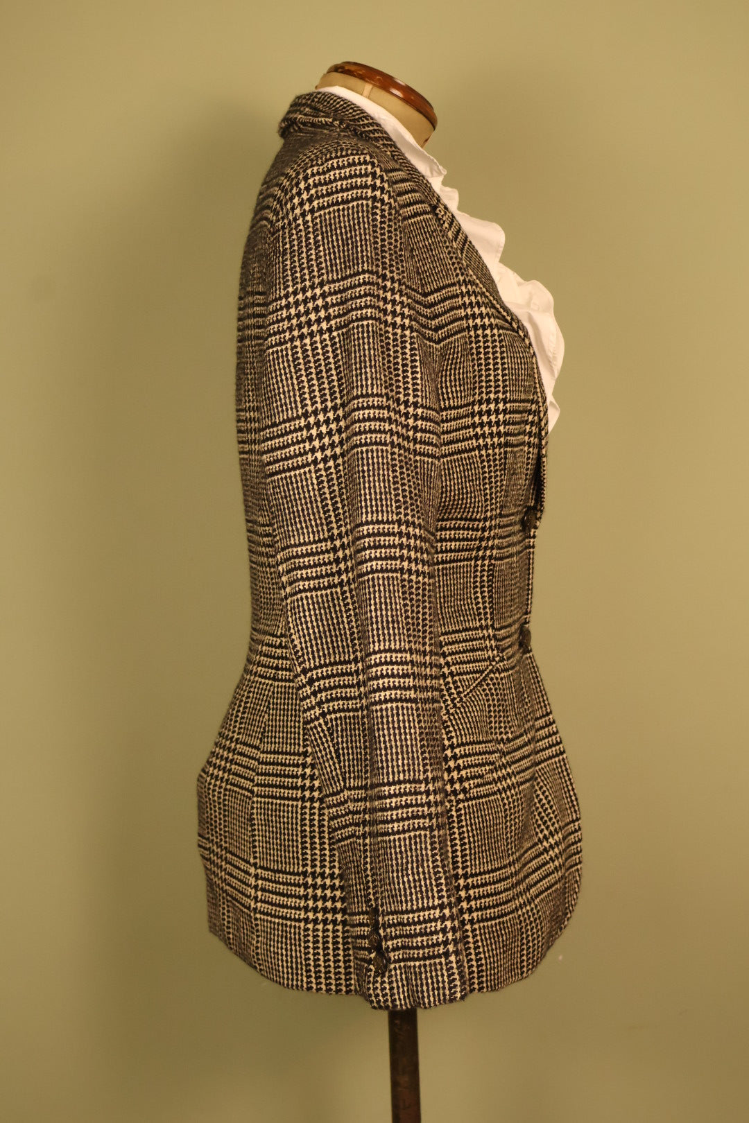 Ralph Lauren Vintage Wool Blend Check Ticket Pocket Jacket