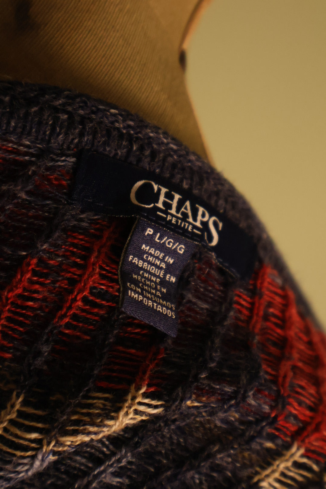 Chaps Ralph Lauren Aztec Design Boho Long Sleeved Top