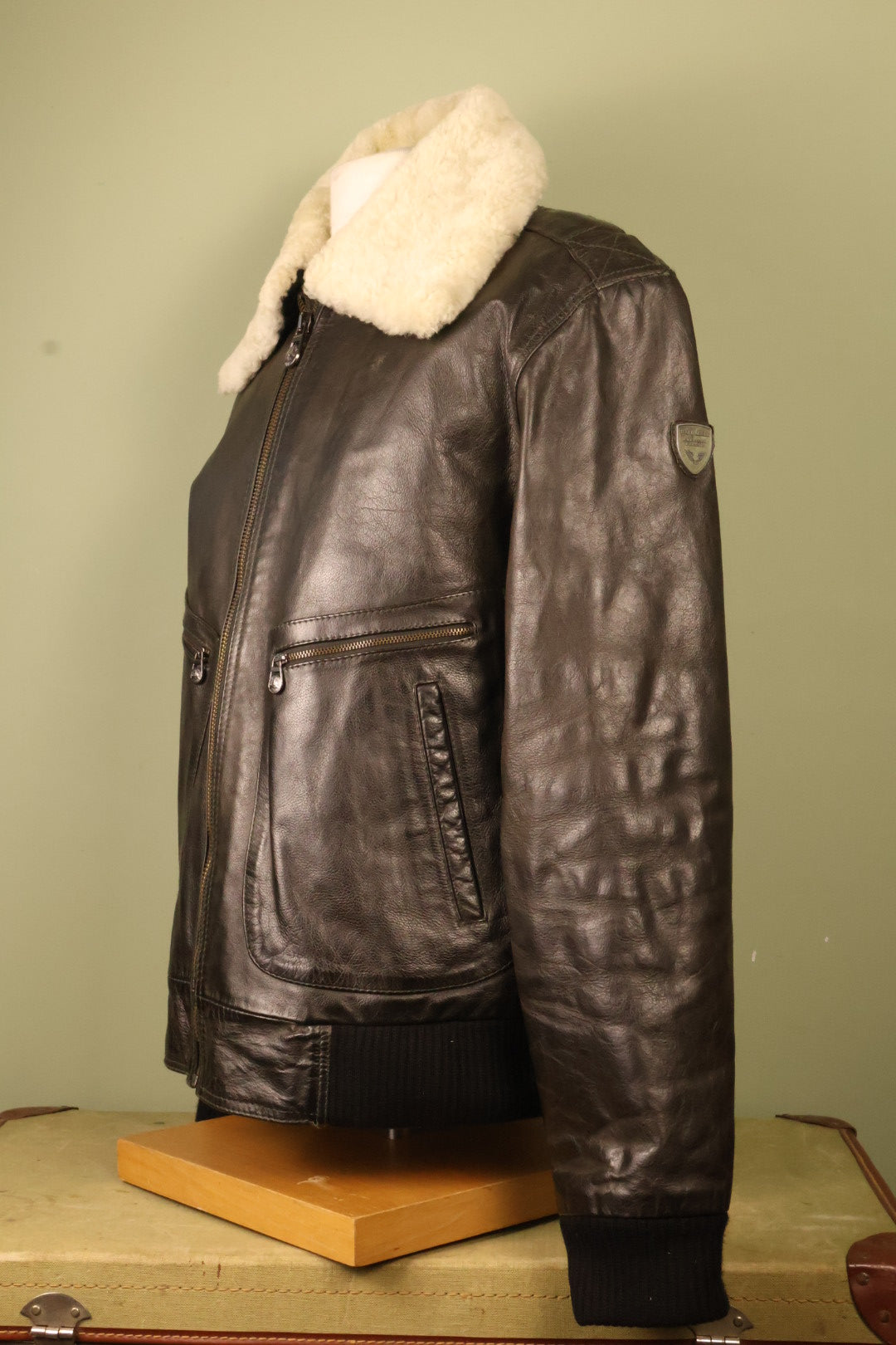 Pall Mall Vintage 90’s Black Leather Aviator Tom Cruise Jacket