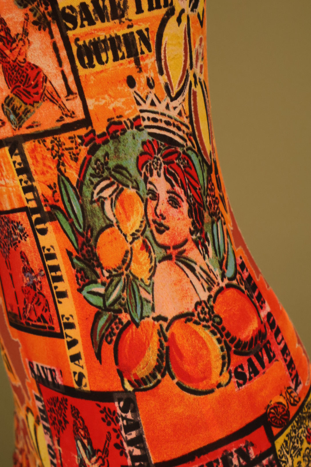 Save the Queen Vintage Italian Designer Mesh Top