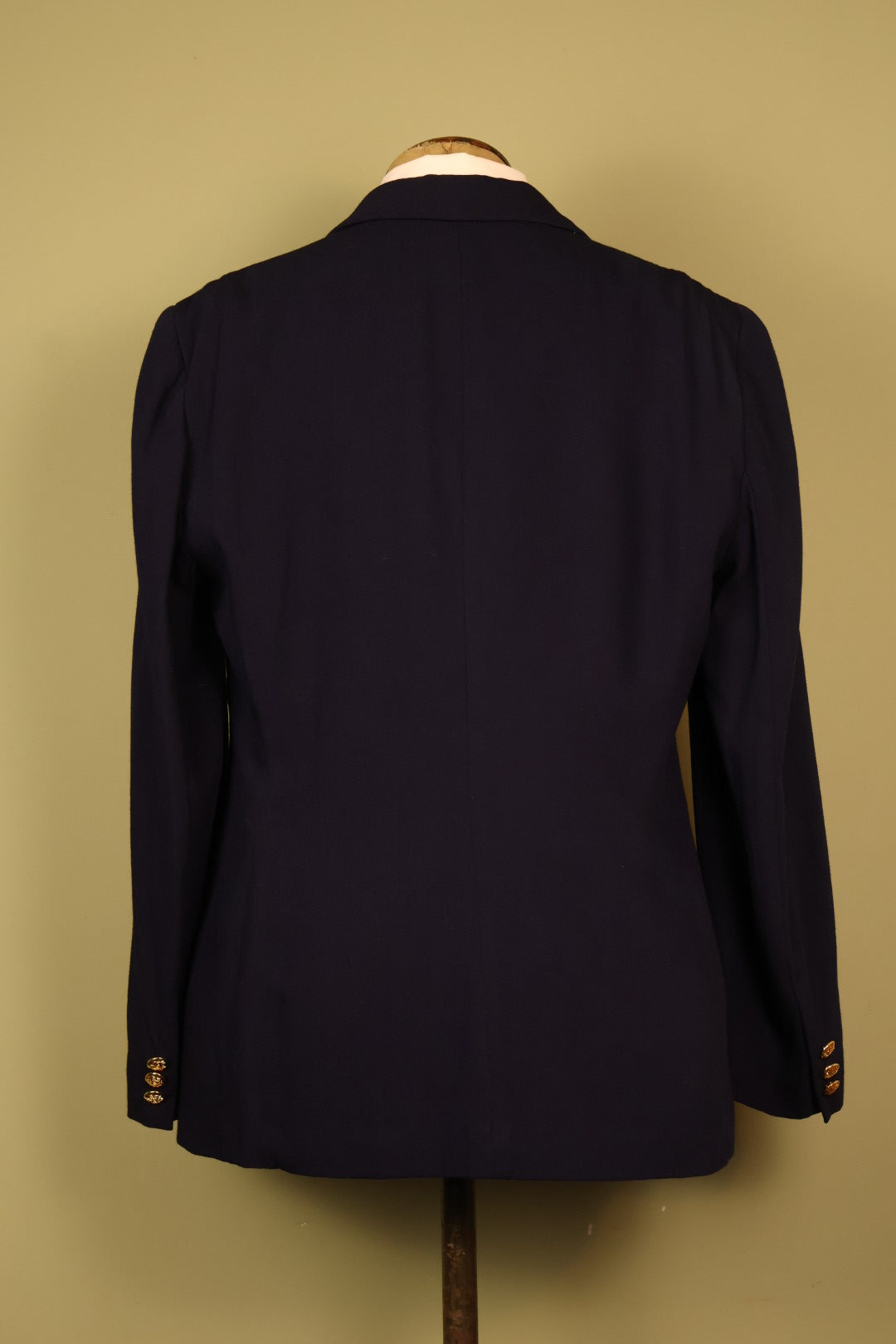 Ralph Lauren Navy Blue Vintage Blazer with Gold Accents