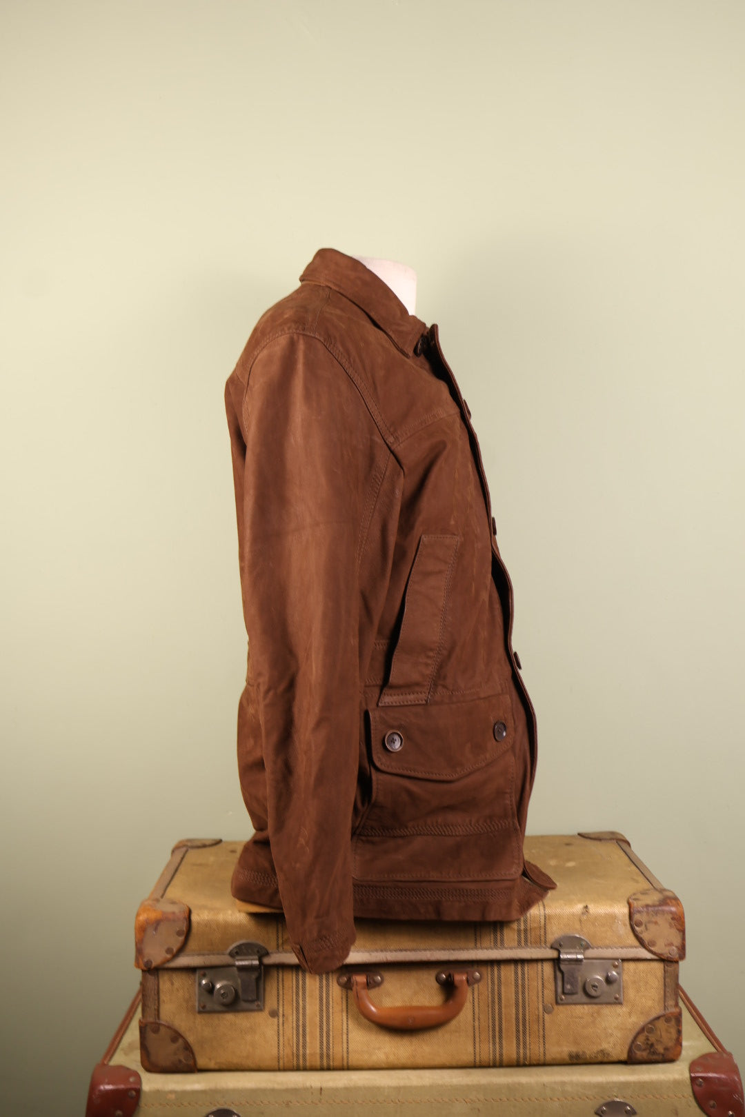 Timberland Vintage Brown Suede Leather Jacket Coat