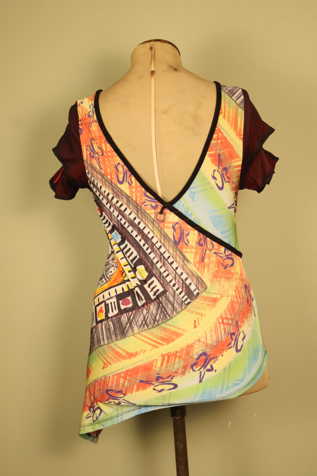 Save the Queen Vintage Colourful Short Sleeved Top