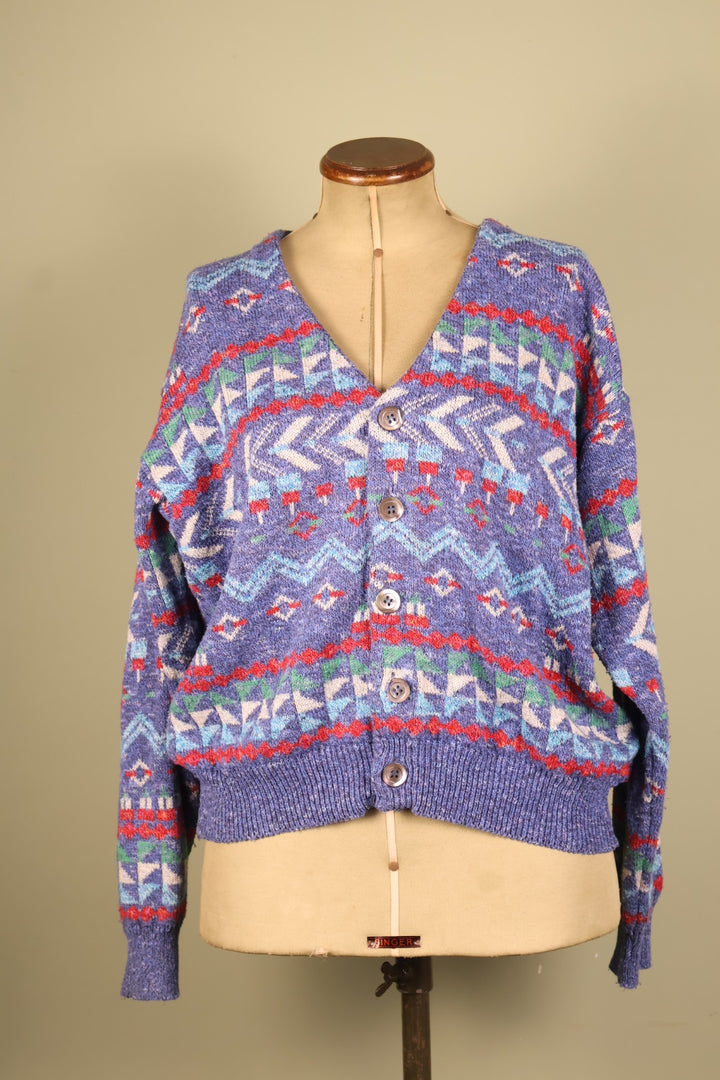 Vintage BluSport by Blumarine Aztec Knit Cardigan