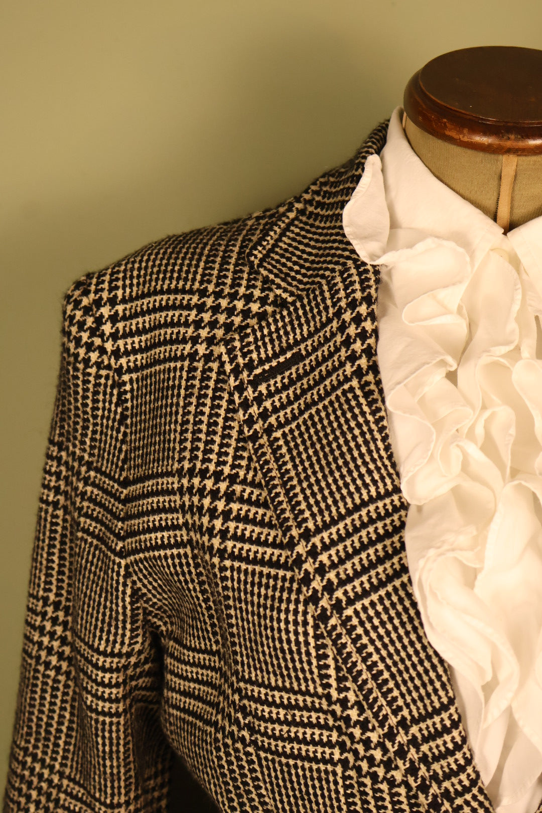 Ralph Lauren Vintage Wool Blend Check Ticket Pocket Jacket