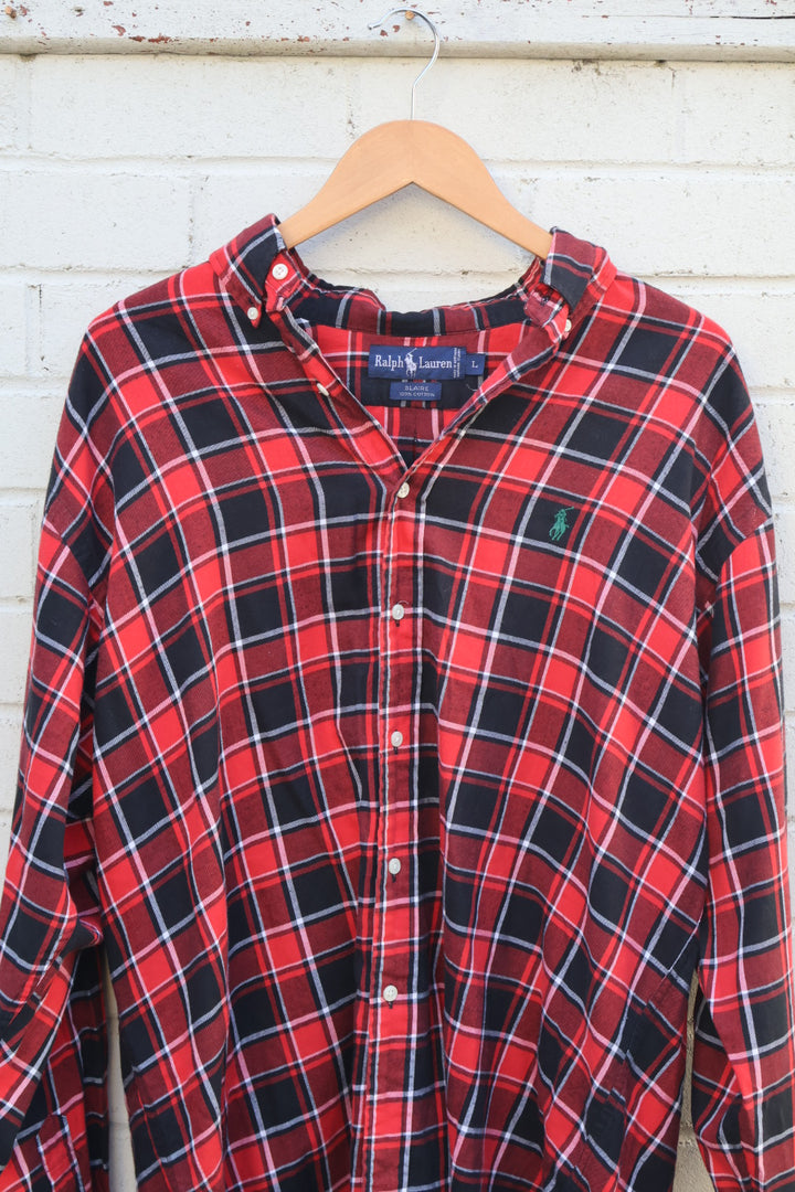 Ralph Lauren Red and Black Check Flannel Shirt