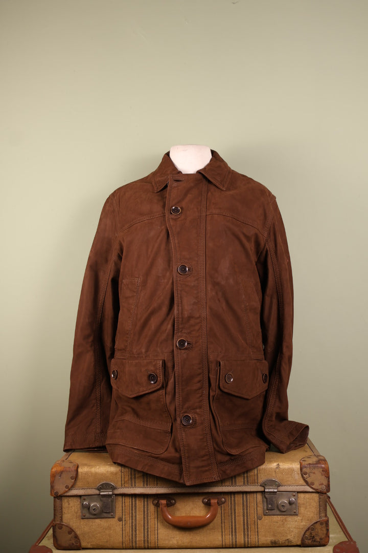 Timberland Vintage Brown Suede Leather Jacket Coat