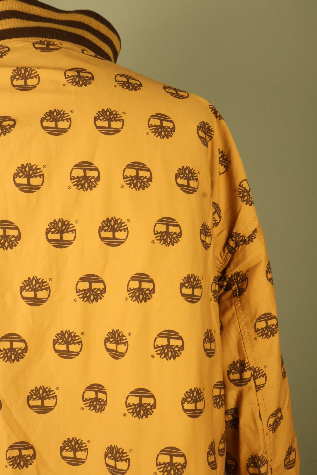 Timberland Vintage Statement Yellow Logo Bomber Jacket