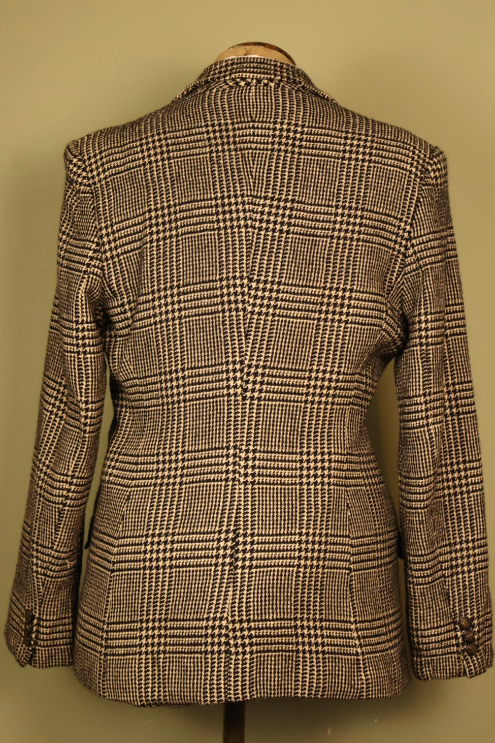 Ralph Lauren Vintage Wool Blend Check Ticket Pocket Jacket