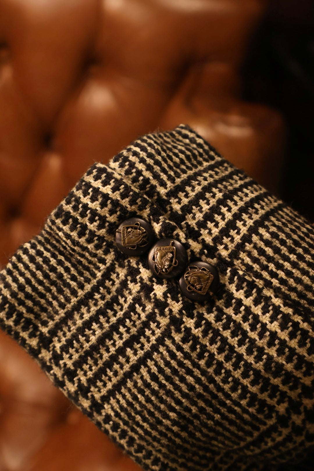 Ralph Lauren Vintage Wool Blend Check Ticket Pocket Jacket