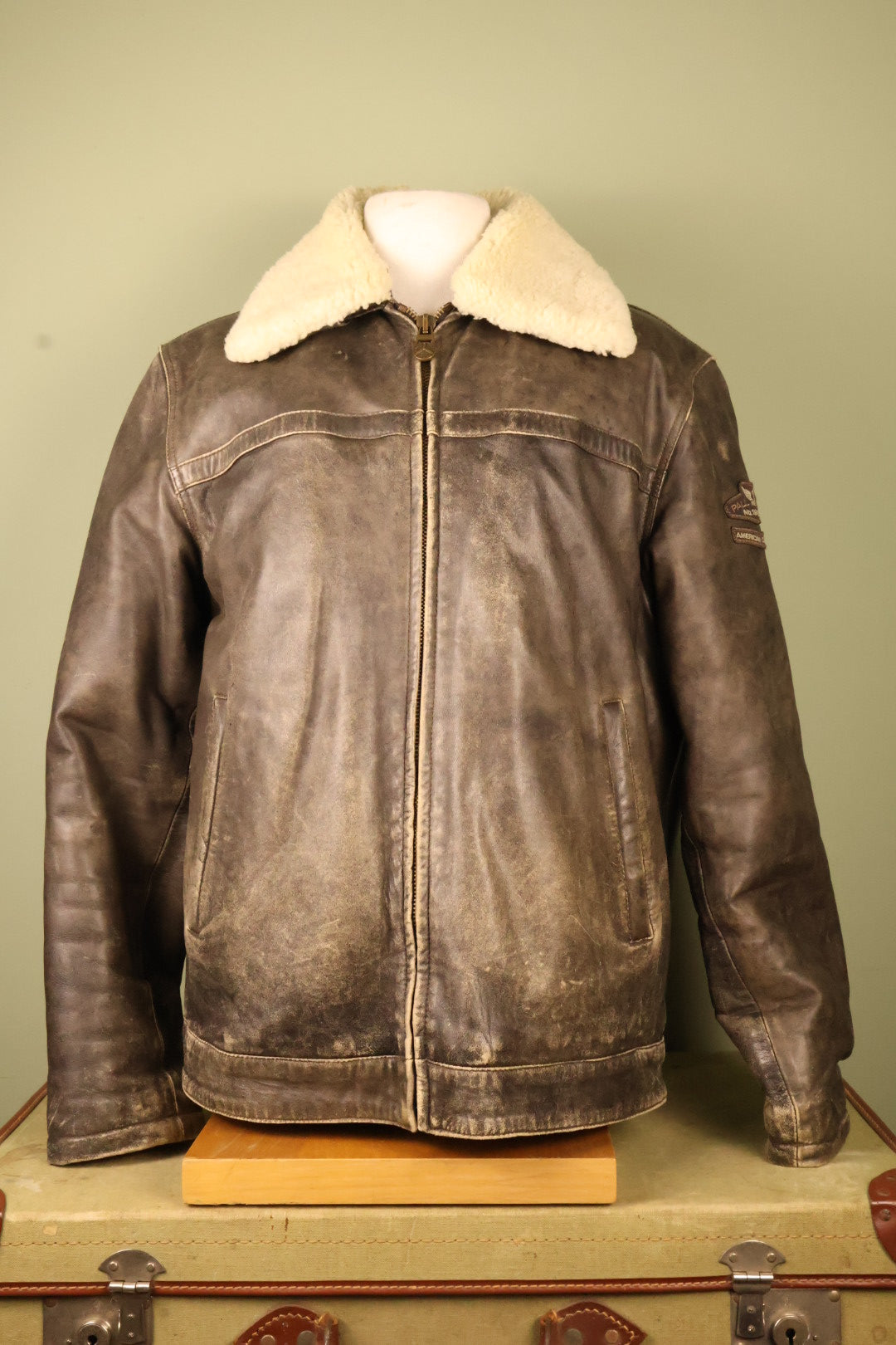 Pall Mall Vintage 90's Dark Grey Lambskin Leather Jacket