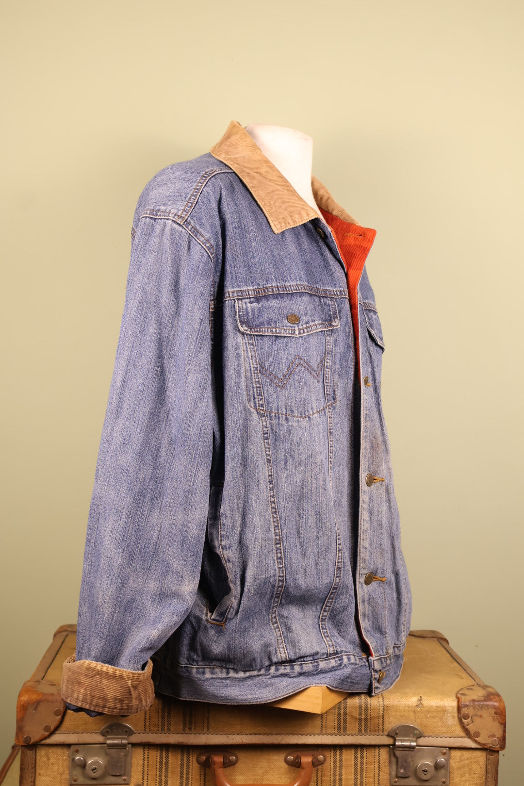Vintage Wrangler Denim Trucker Jean Jacket Blanket Lined