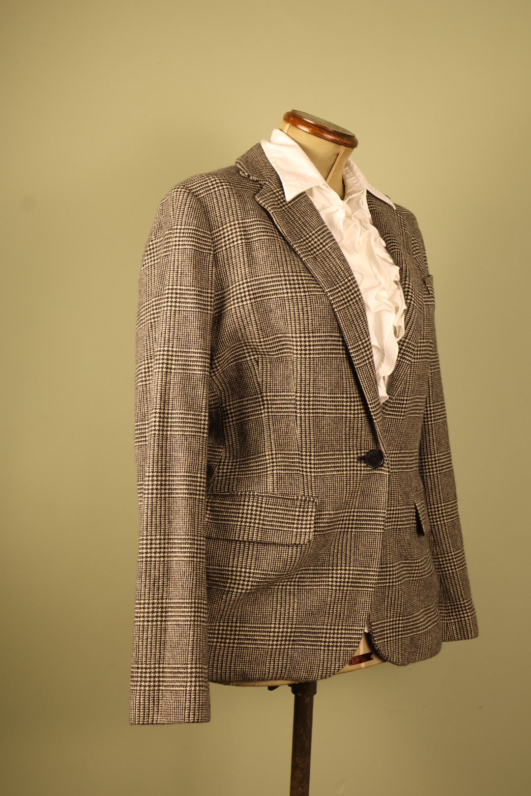 Ralph Lauren Vintage Wool Blend Check Jacket