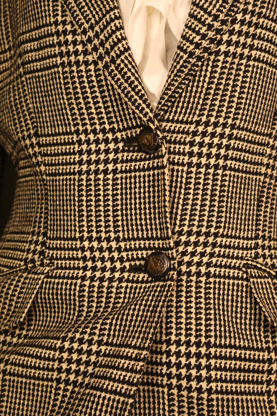 Ralph Lauren Vintage Wool Blend Check Ticket Pocket Jacket
