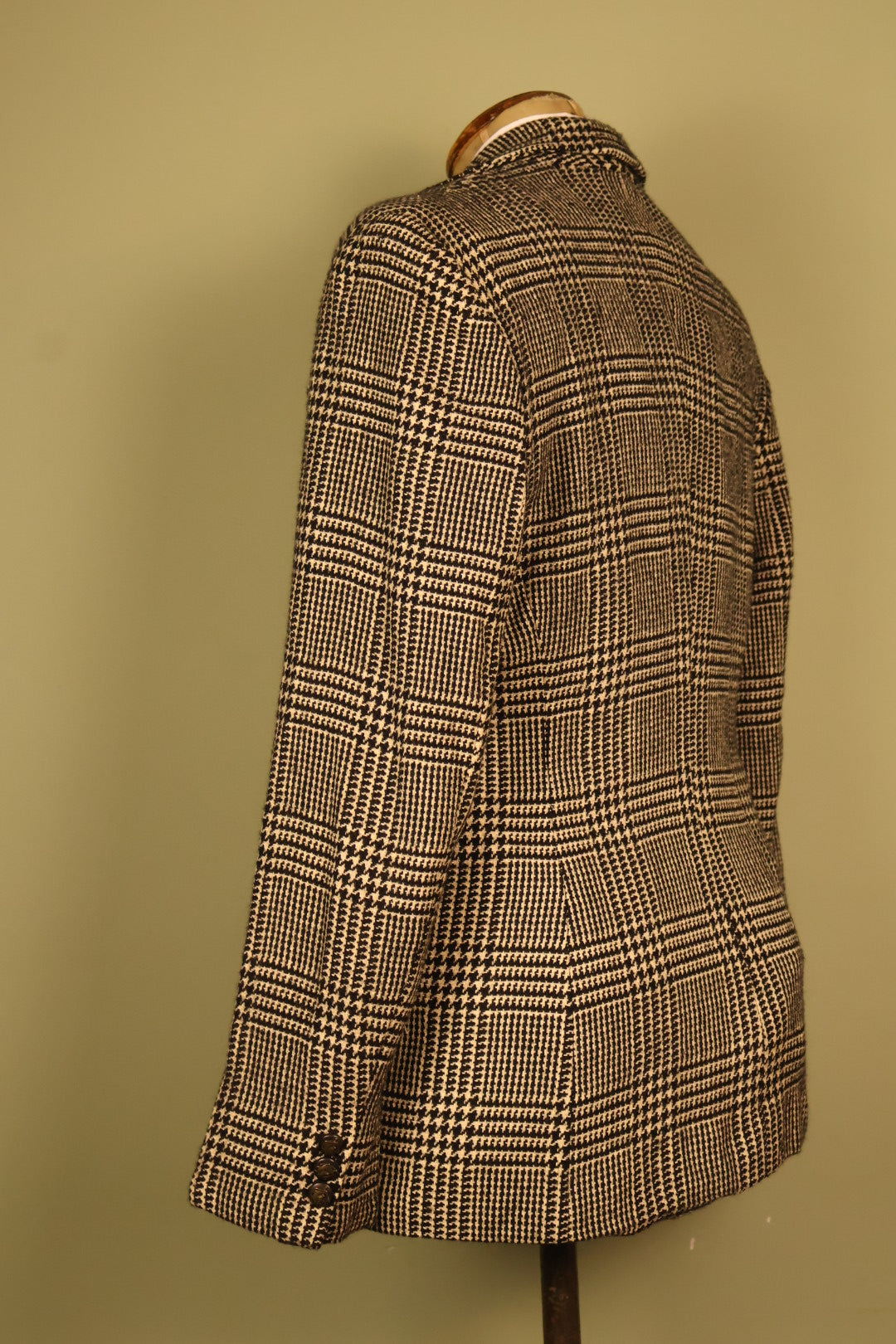 Ralph Lauren Vintage Wool Blend Check Ticket Pocket Jacket