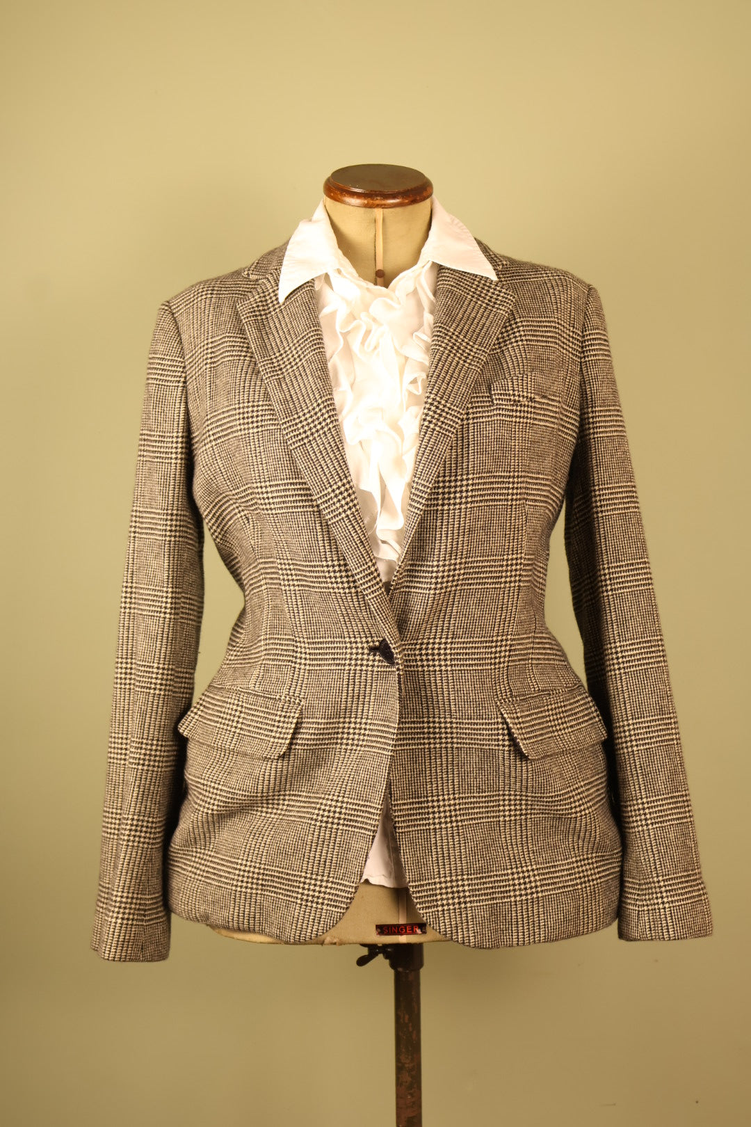 Ralph Lauren Vintage Wool Blend Check Jacket