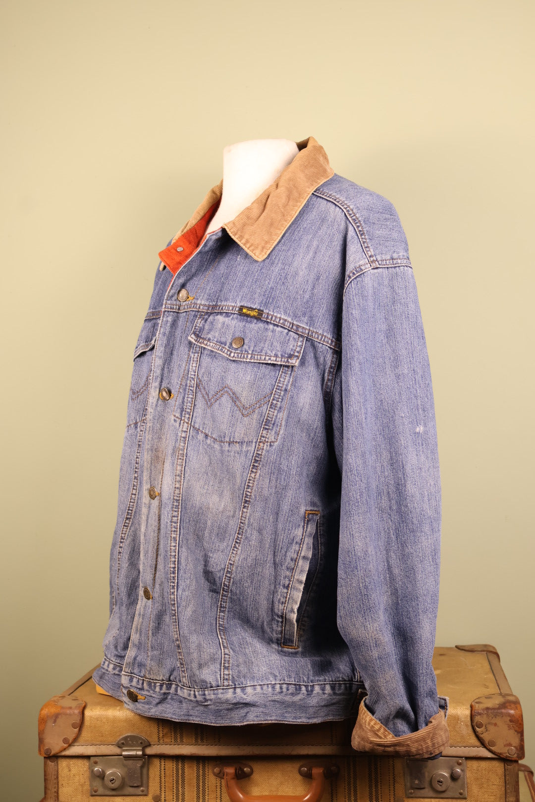 Vintage Wrangler Denim Trucker Jean Jacket Blanket Lined