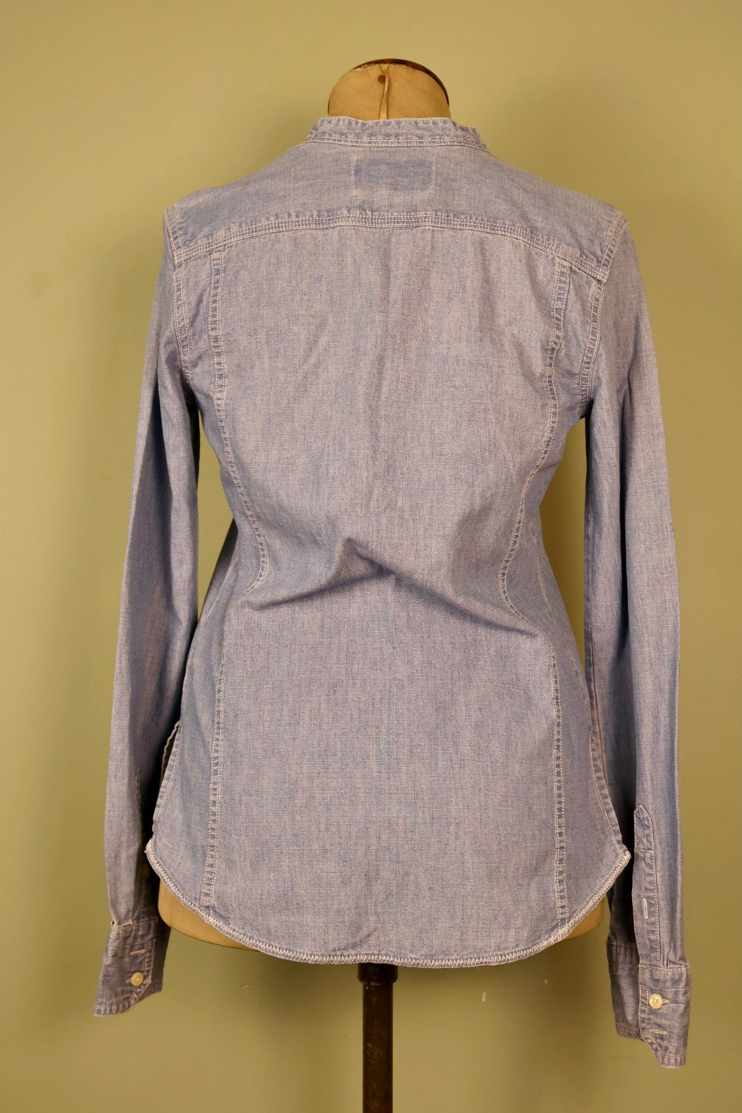 Ralph Lauren Vintage Denim Country Western Boho Embroidered Shirt