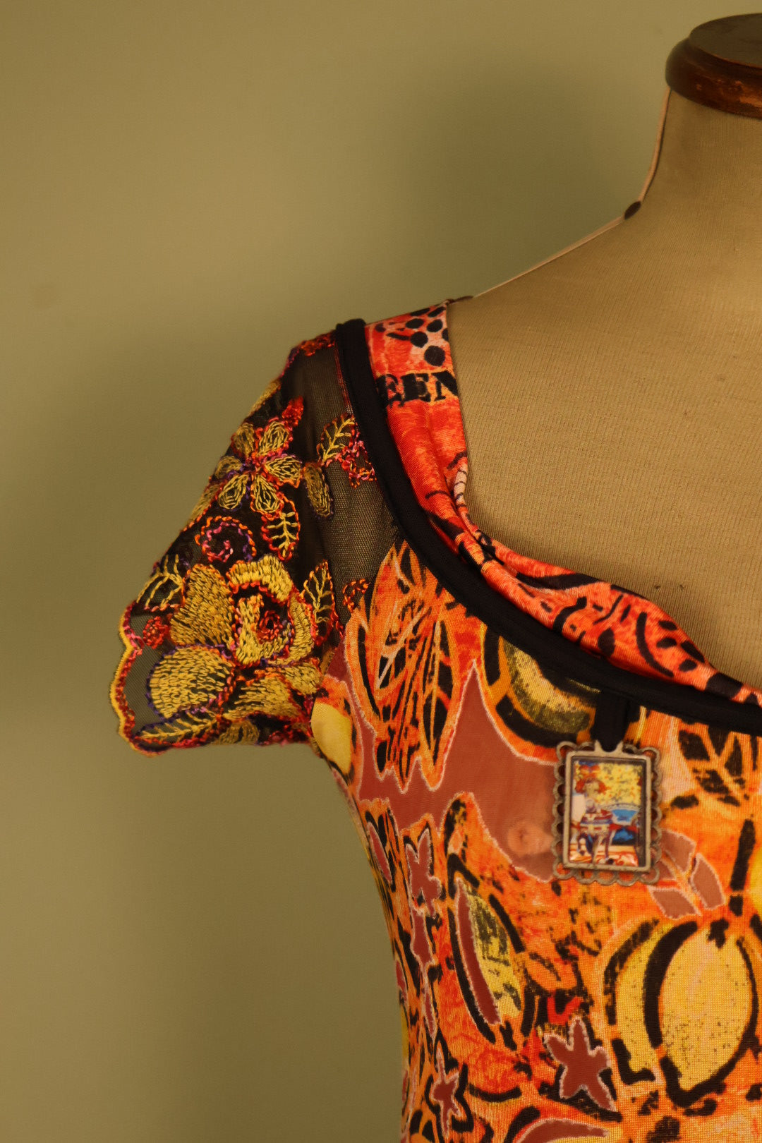 Save the Queen Vintage Italian Designer Mesh Top