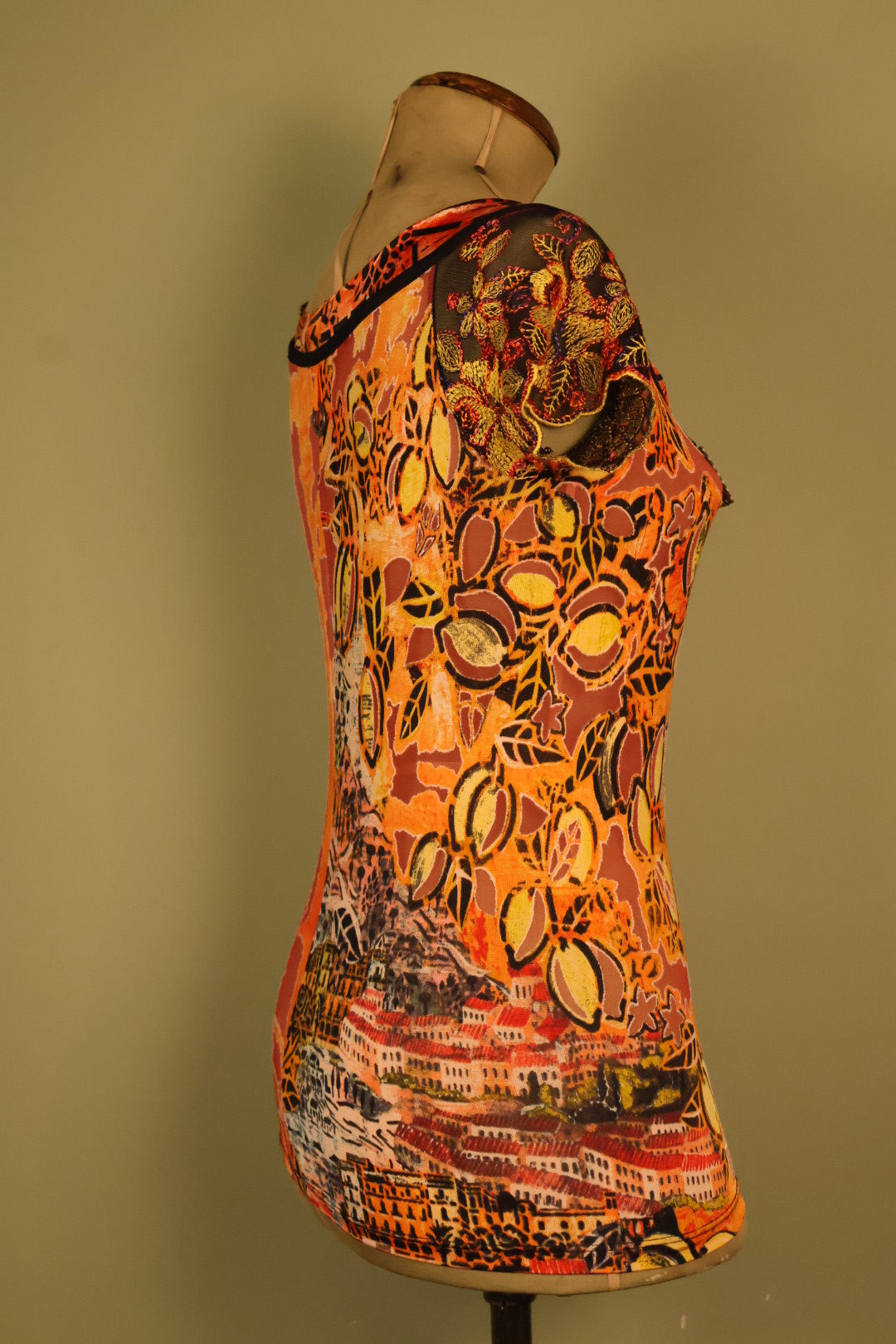 Save the Queen Vintage Italian Designer Mesh Top