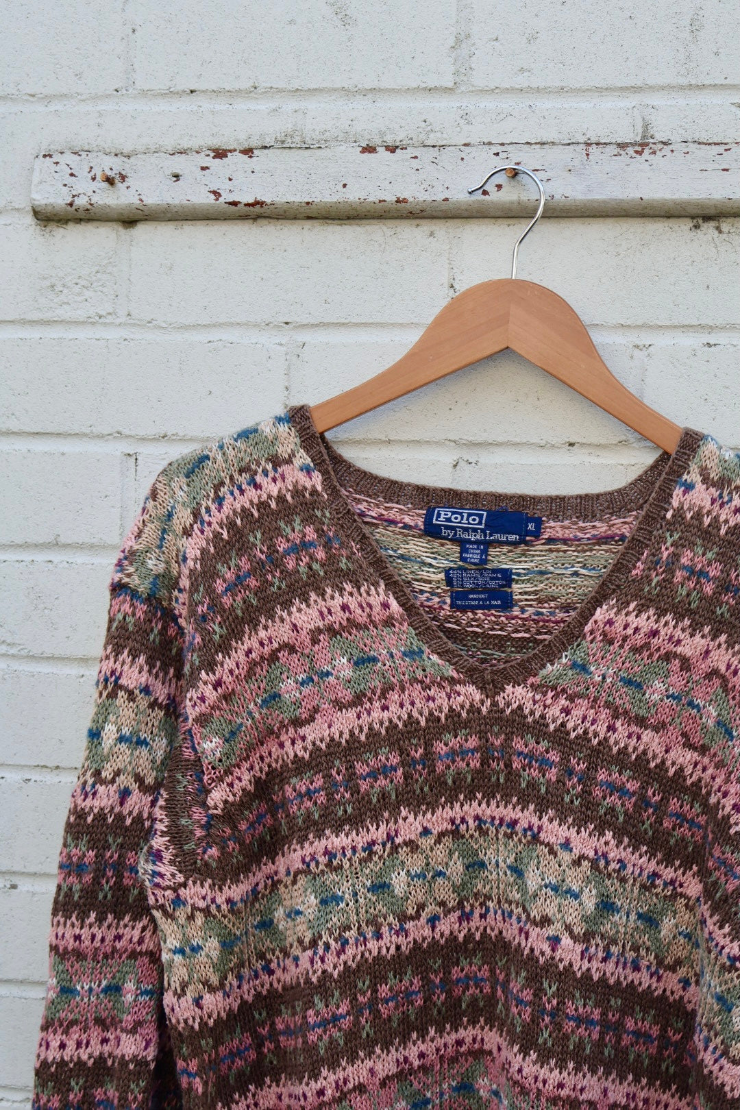 Ralph Lauren Vintage Fair Isle Hand Knit Jumper