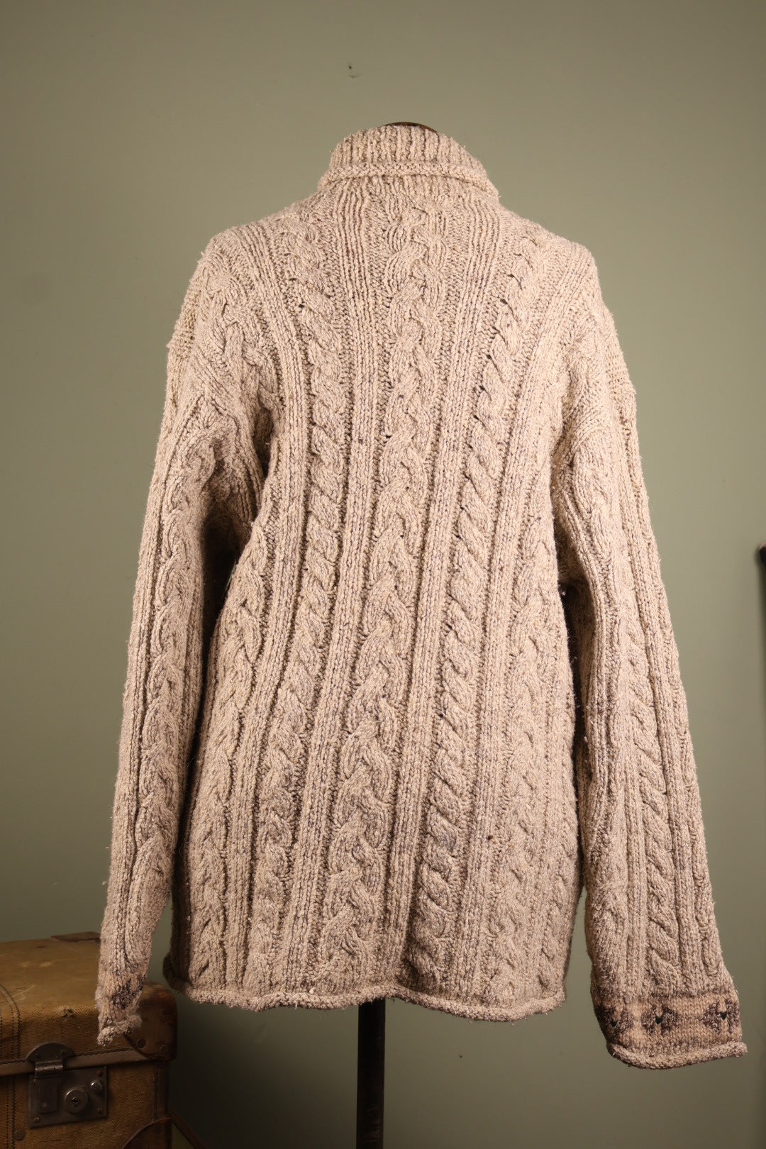 Ralph Lauren Aran Cable Knit Cream Turtleneck Jumper