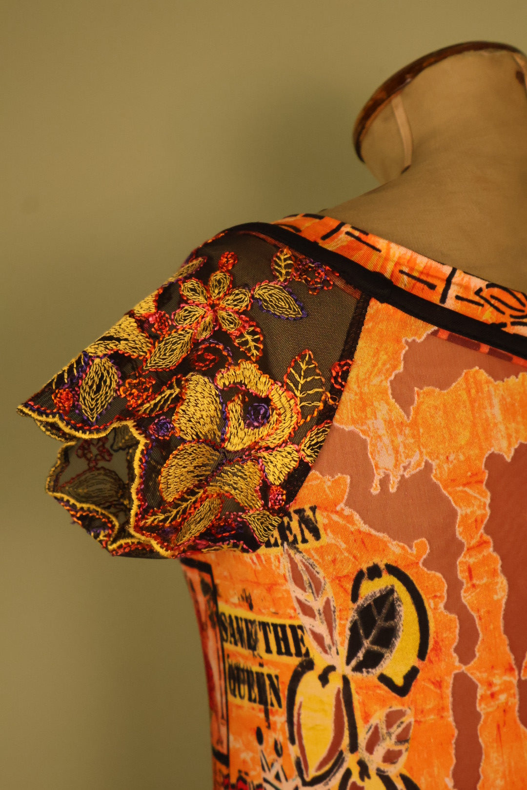 Save the Queen Vintage Italian Designer Mesh Top