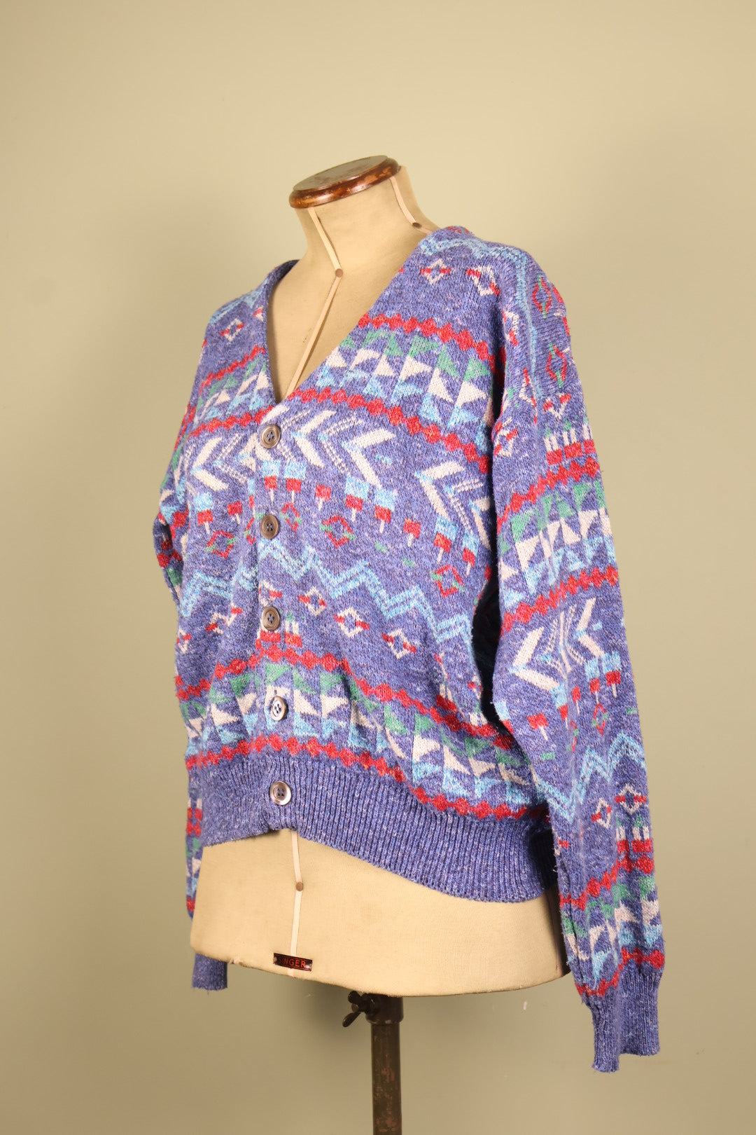 Vintage BluSport by Blumarine Aztec Knit Cardigan