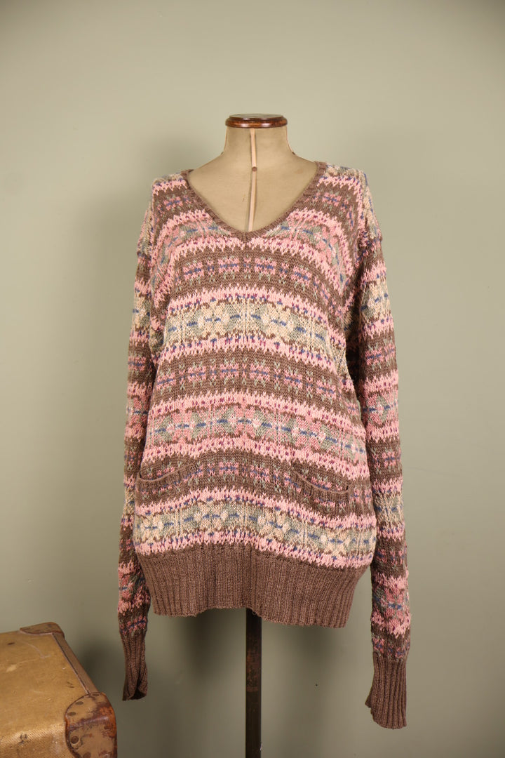 Ralph Lauren Vintage Fair Isle Hand Knit Jumper