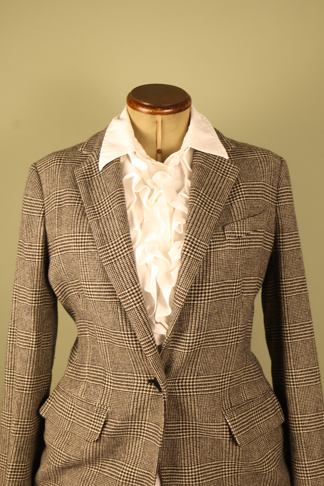 Ralph Lauren Vintage Wool Blend Check Jacket