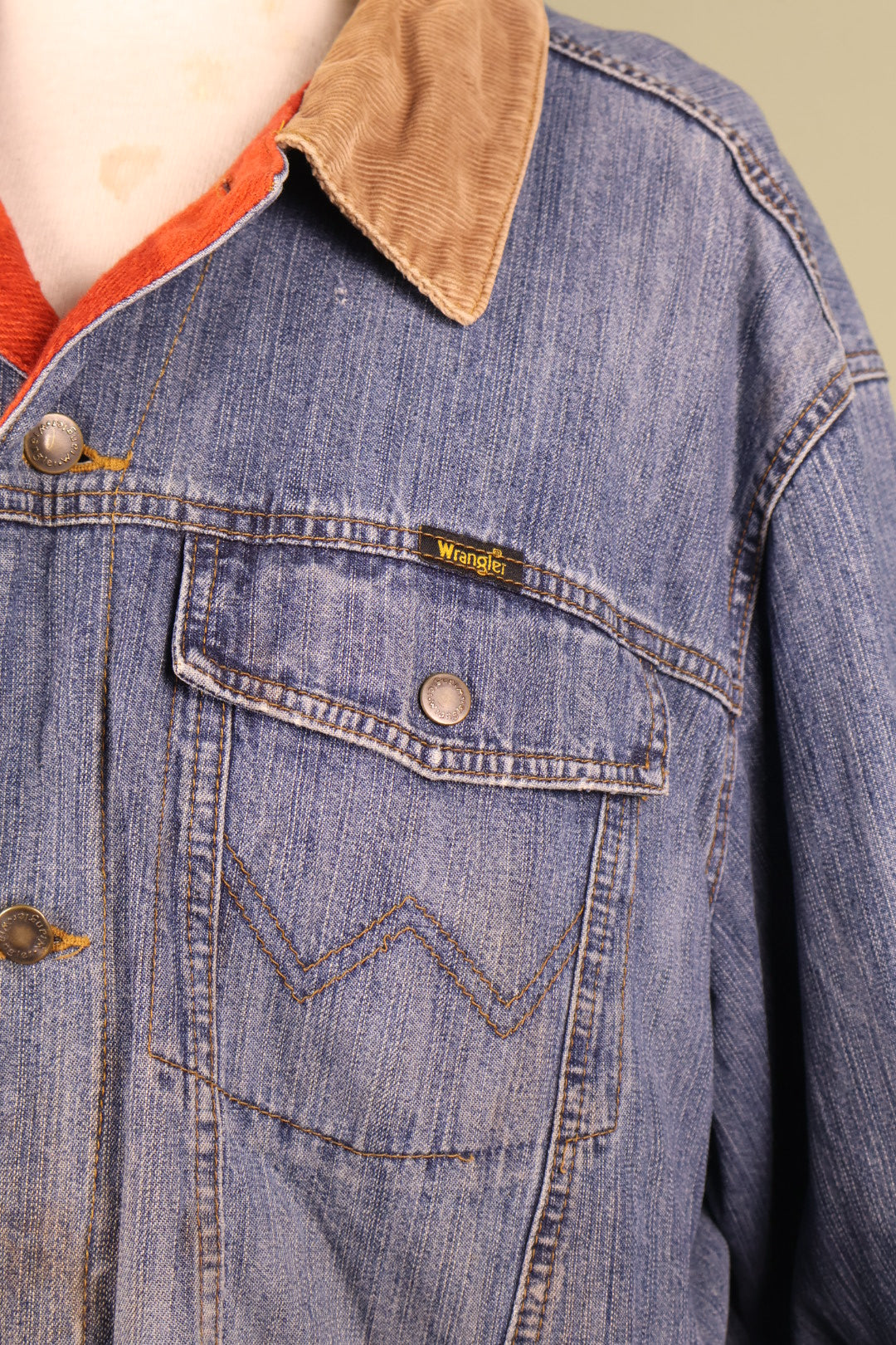 Vintage Wrangler Denim Trucker Jean Jacket Blanket Lined