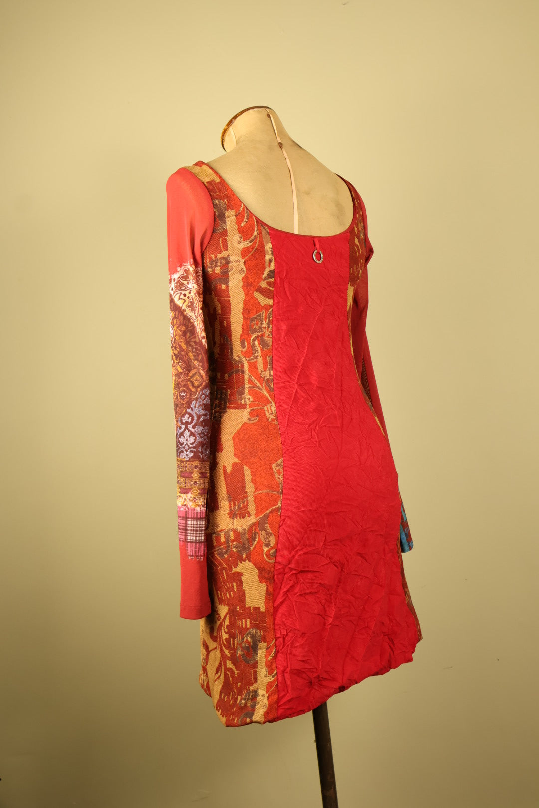 Vintage Save the Queen Red Mesh Graphic Print Mini Dress