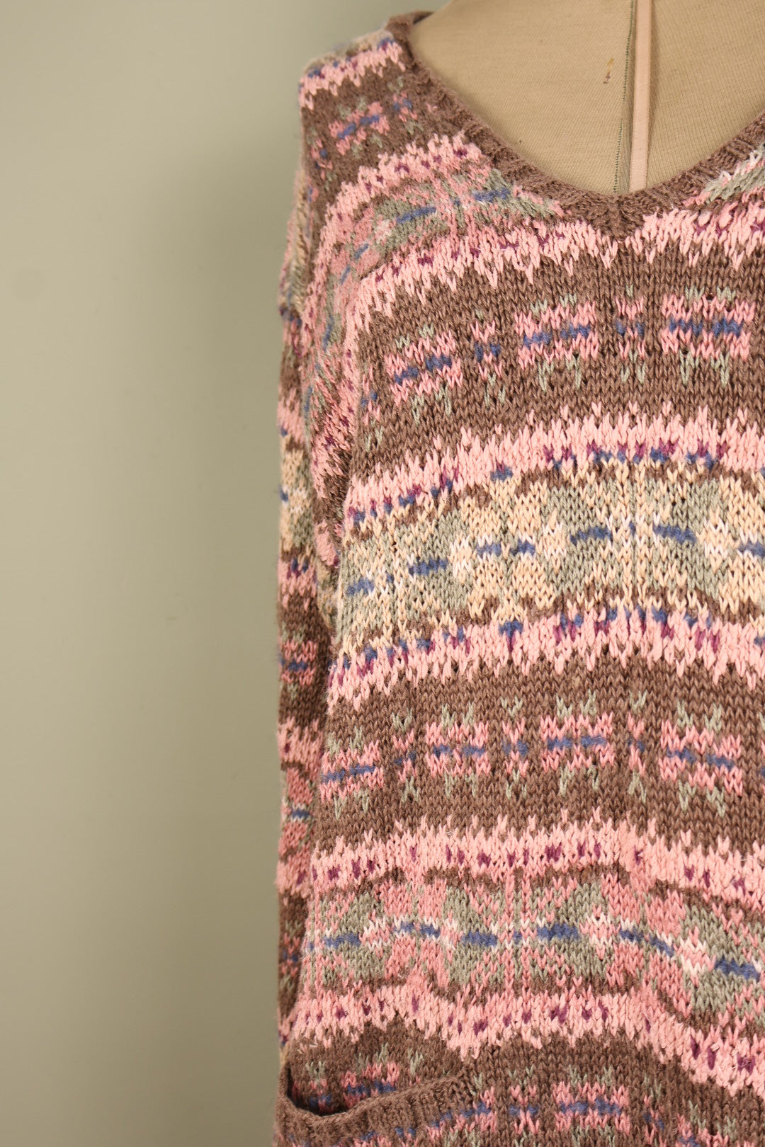 Ralph Lauren Vintage Fair Isle Hand Knit Jumper