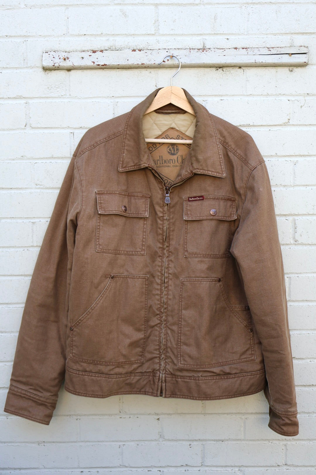 Marlboro(マルボロ) 90's corduroy colorwork long coat