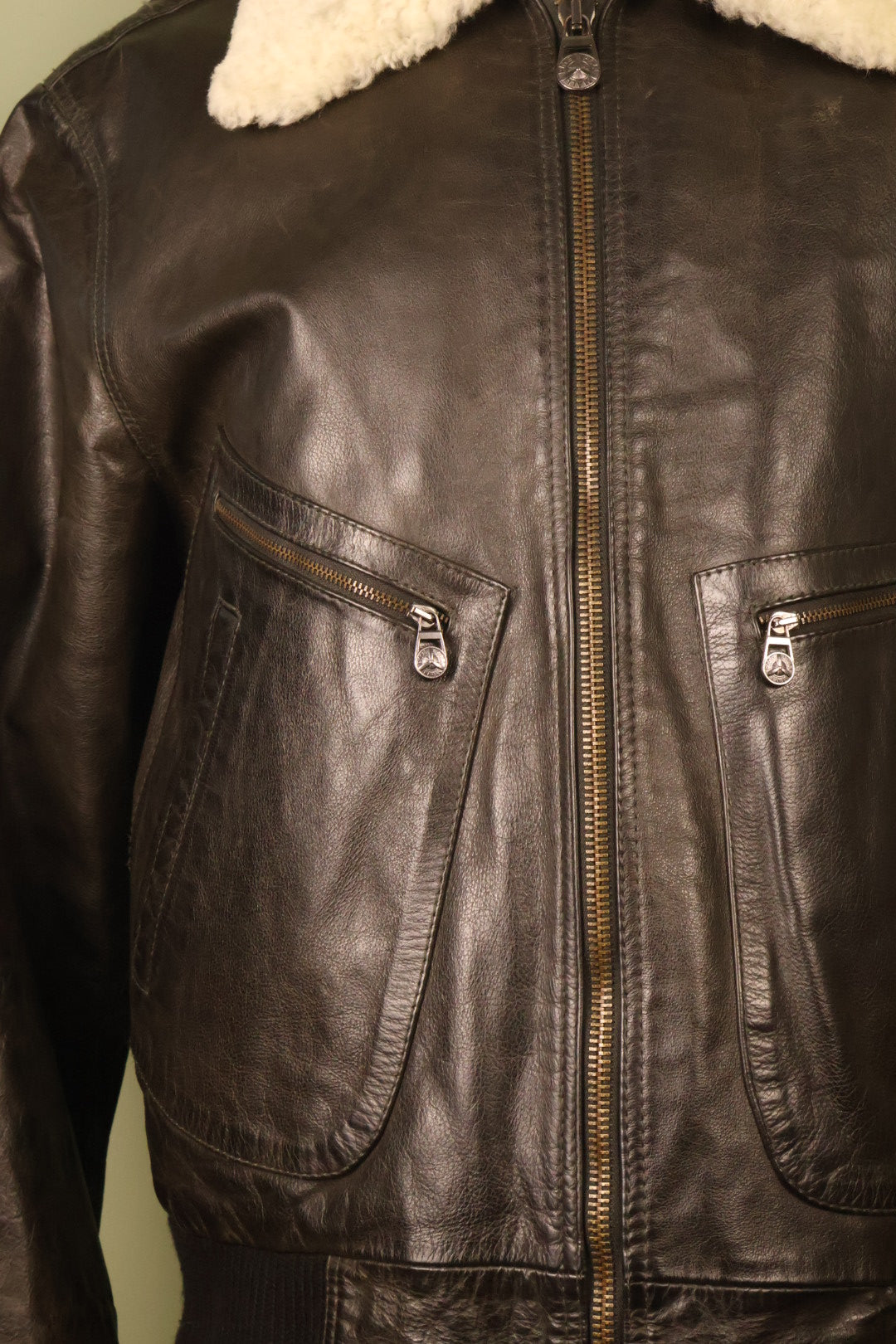 Pall Mall Vintage 90’s Black Leather Aviator Tom Cruise Jacket