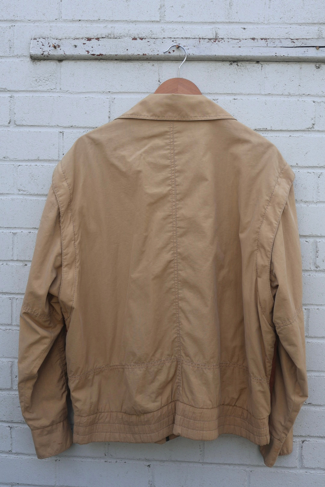 Camel Trophy Adventure Brown and Beige Leather Cargo Vintage Jacket