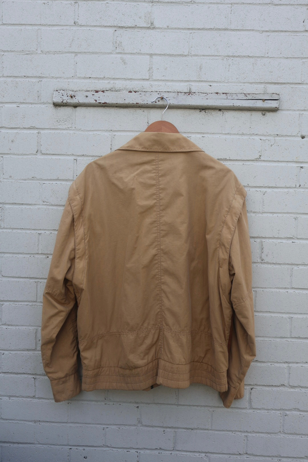 Camel Trophy Adventure Brown and Beige Leather Cargo Vintage Jacket