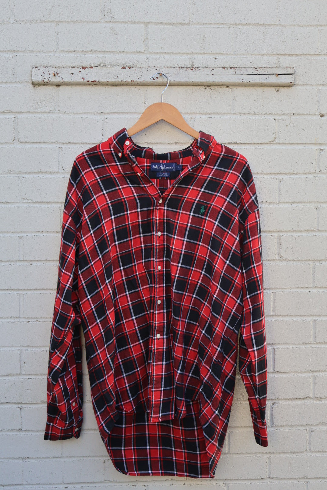 Ralph Lauren Red and Black Check Flannel Shirt