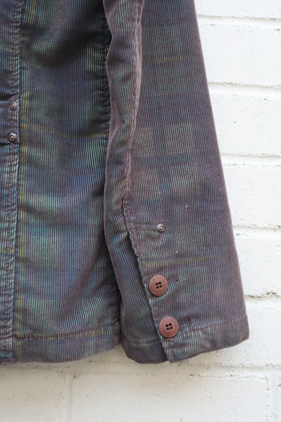 Marlboro Classics Vintage Check Velvet Button Up Blazer