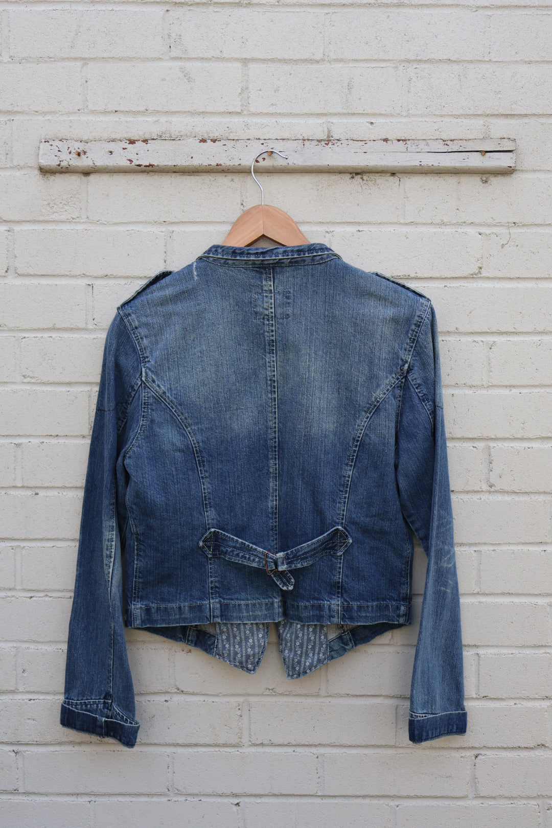 Ralph Lauren Vintage Blue Denim Military Cargo Style Jacket