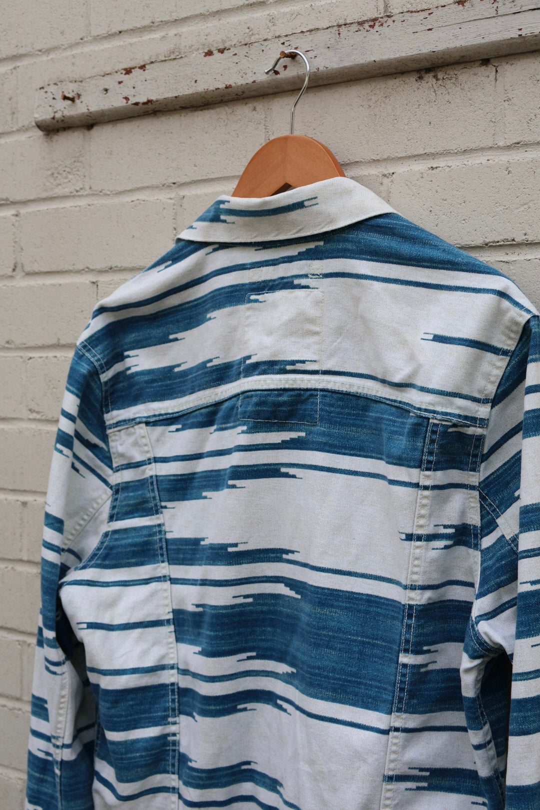 Ralph Lauren Vintage Aztec Blue and White Denim Jacket