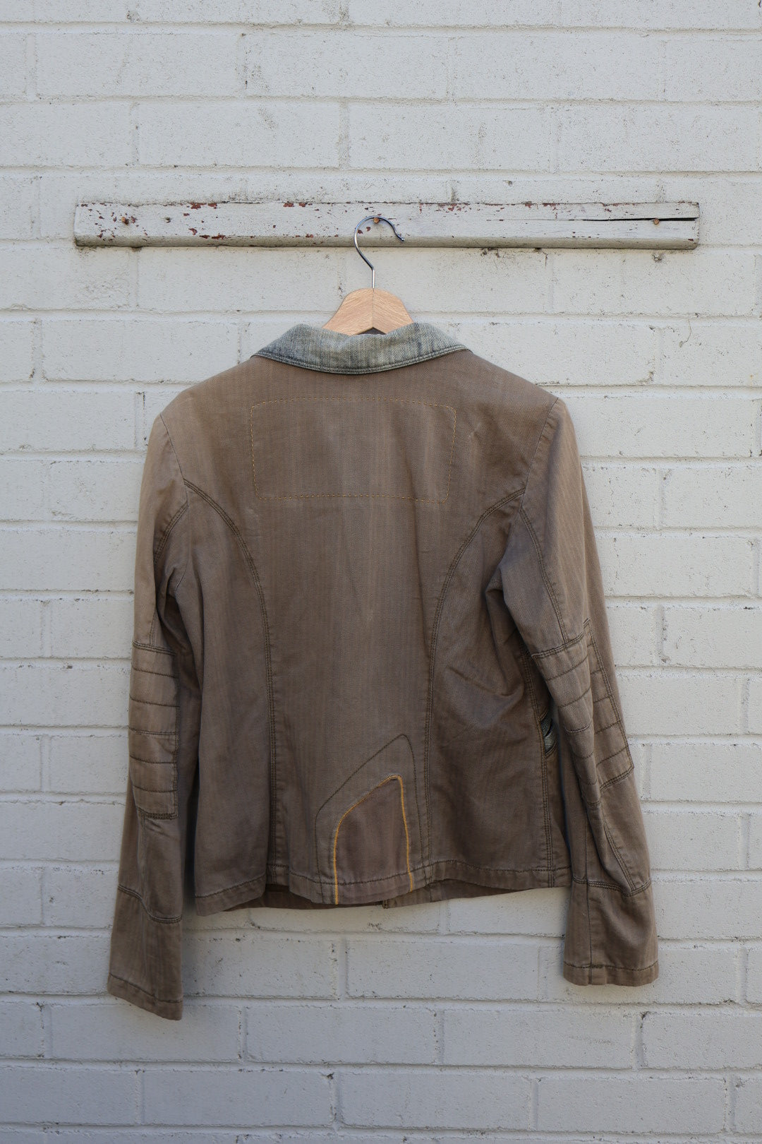 Diesel Vintage Khaki Green and Denim Cotton Jacket