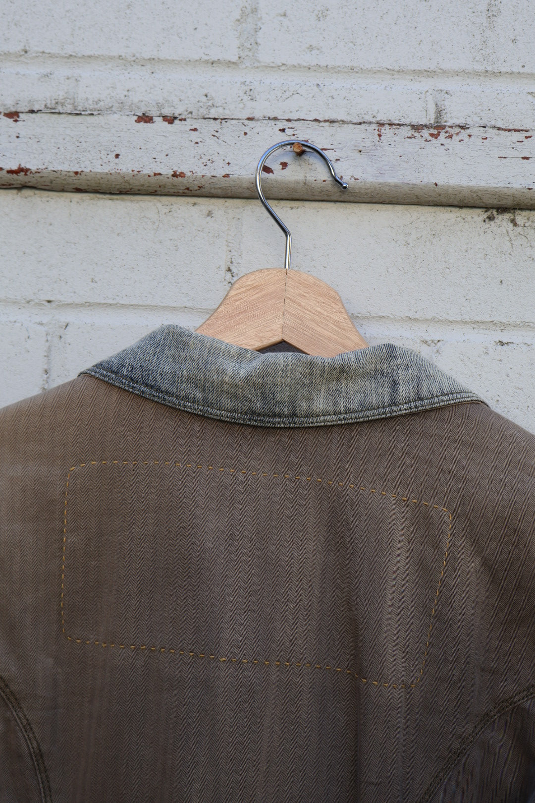 Diesel Vintage Khaki Green and Denim Cotton Jacket