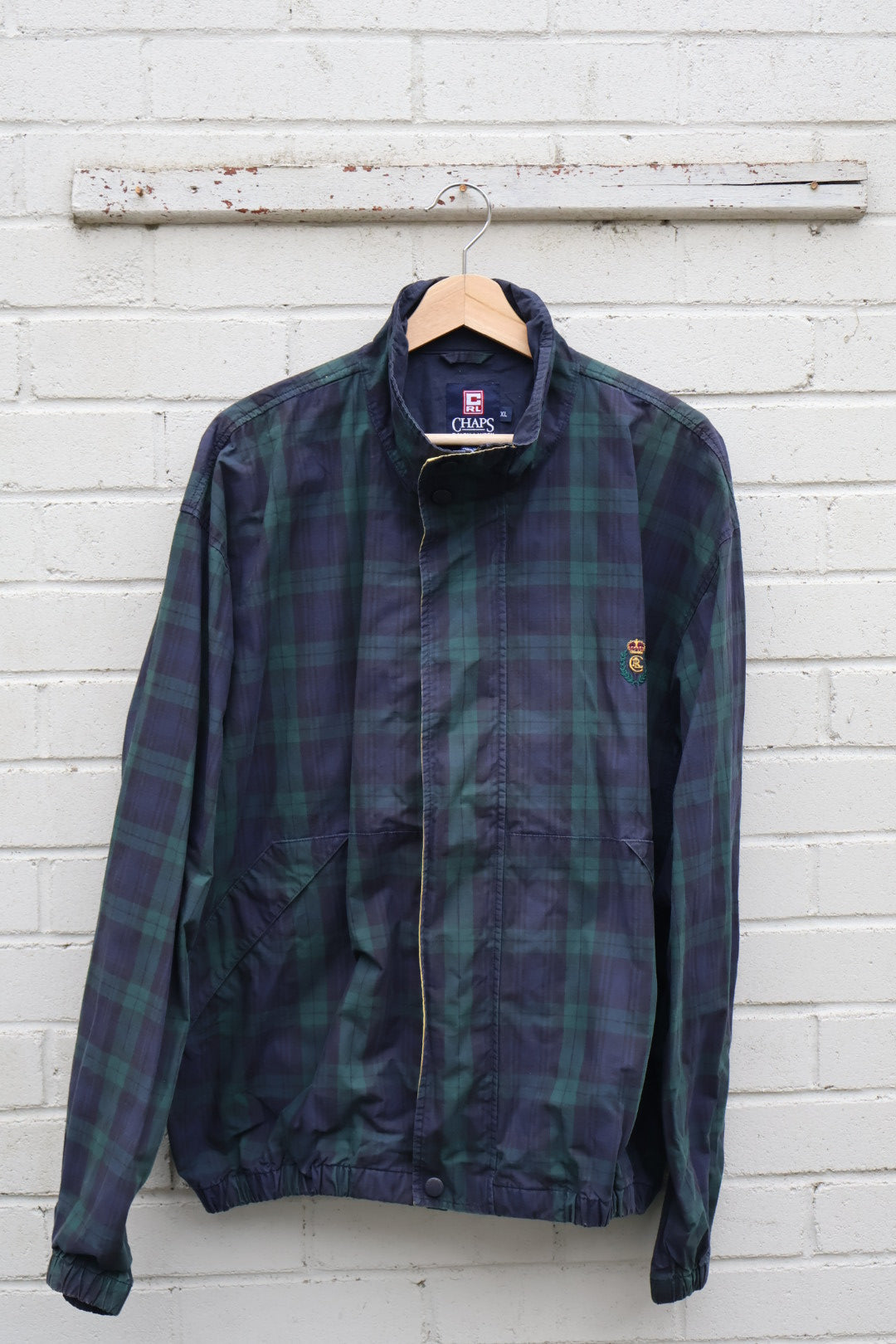 Ralph Lauren Chap Vintage 90’s Check Plaid Windbreaker Jacket